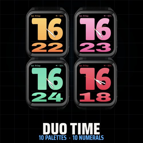 Duo Time watch face preview