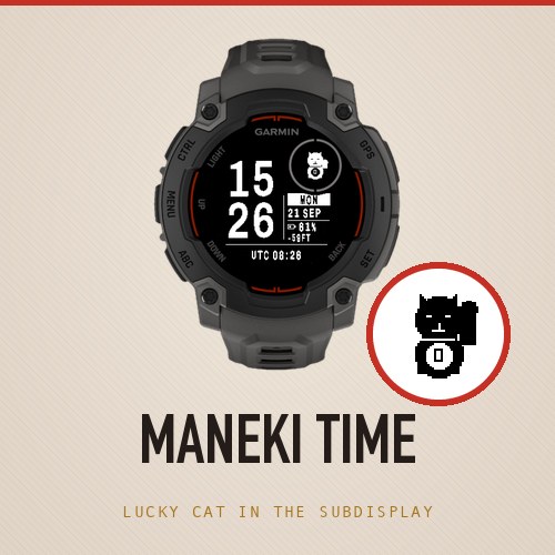 Maneki Time watch face preview