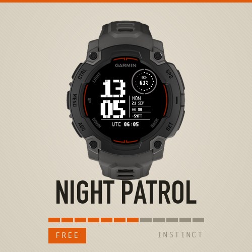 Night Patrol watch face preview
