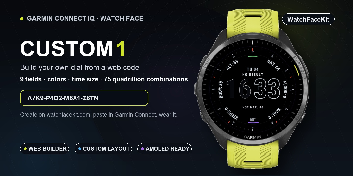 WatchFaceKit Custom 1 watch face preview